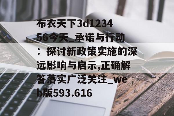 布衣天下3d123456今天_承諾與行動(dòng)：探討新政策實(shí)施的深遠(yuǎn)影響與啟示,正確解答落實(shí)廣泛關(guān)注_web版593.616